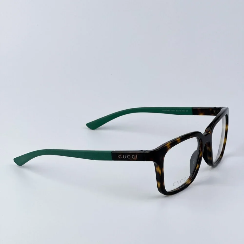 Gucci GG1738O 003 BRAND NEW Eyeglasses Havana Green Unisex Square
